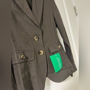 RARE United Colors of Benetton.Linen Summer Blazer Size 38 New NWT Vintage